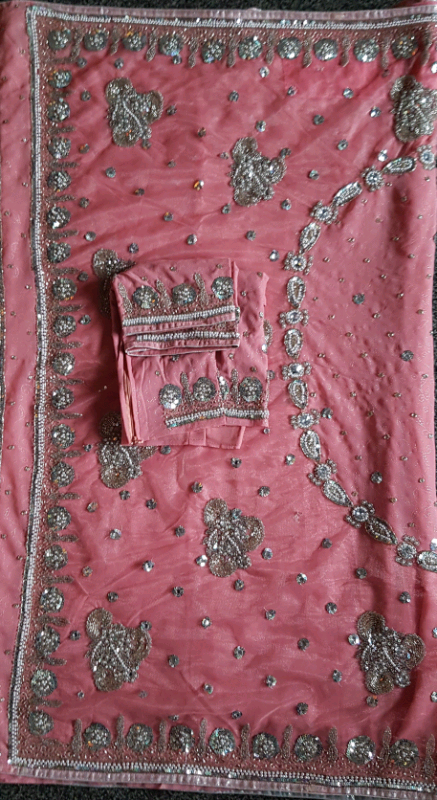 HALF NET SAREE