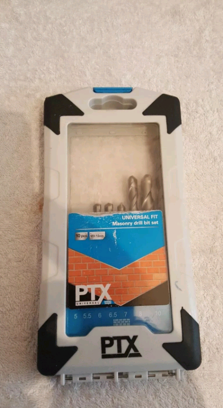 PTX 10 piece masonry drill bit set