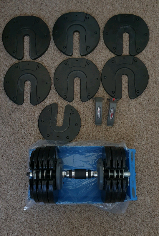 image for BodyMax Adjustable Selectable Dumbells 5-32.5kg For parts or repair