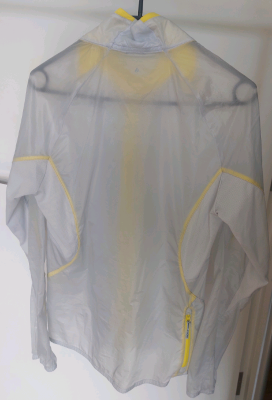 Adidas Adizero Lightweight Packable Windbreaker light blue/grey yellow