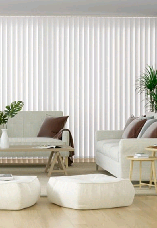 Vertical Blinds in White set of 3