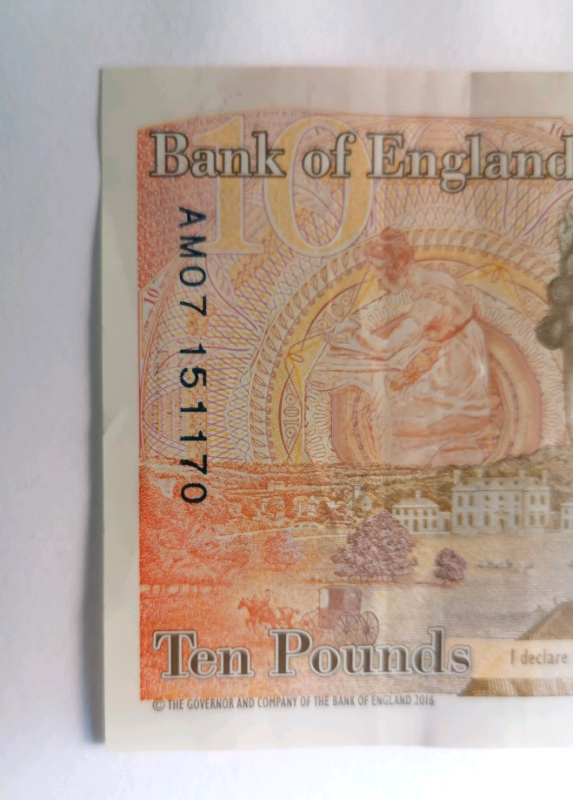 LUCKY £10 AM07 151170 TEN POUND NOTE Birthday or Anniversary 15.11.70 - DATED 15th November 1970 