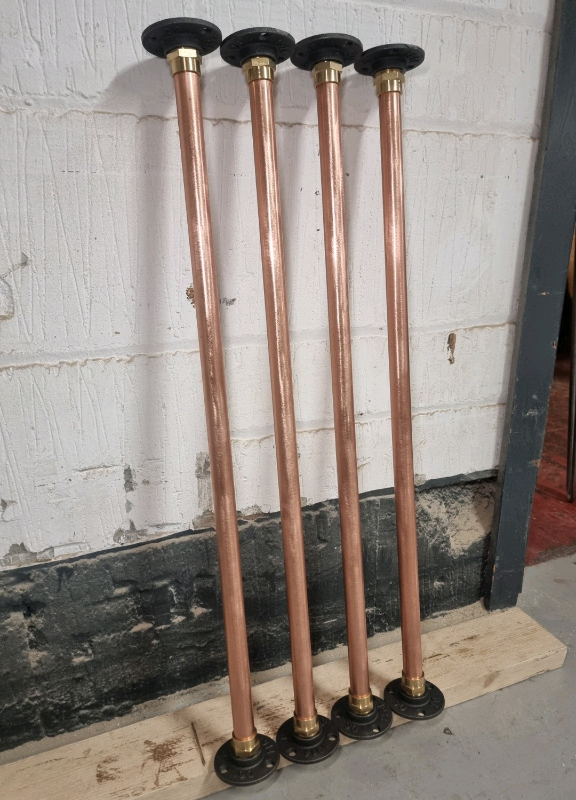 Industrial Designed Copper Pipe Table/ Bar Legs (Steampunk)