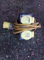 3 meter 110v Double socket extension lead