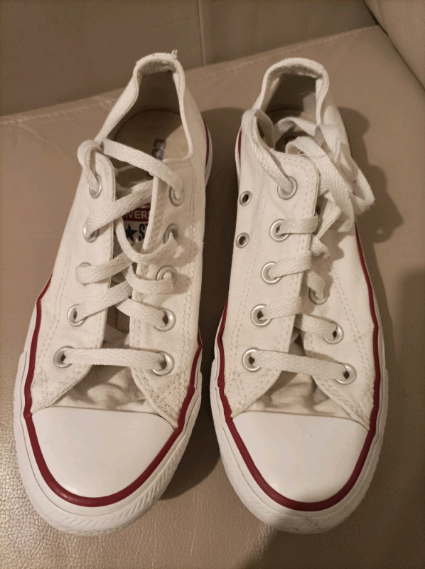 image for Converse White Trainers Size UK 4