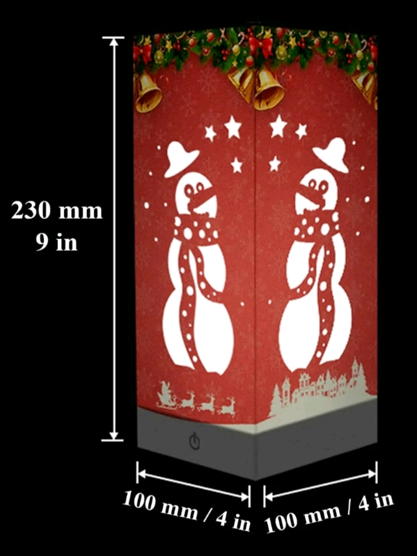 Paper Shadow Snowman LED Lamp Lantern by Osvino