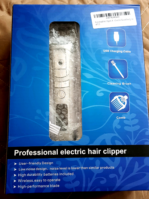 Cordless hair clipper set with digital display, new 