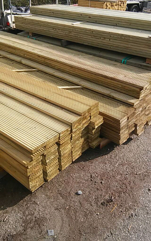 Timber Decking.  From £7.20 per length 120mm wide