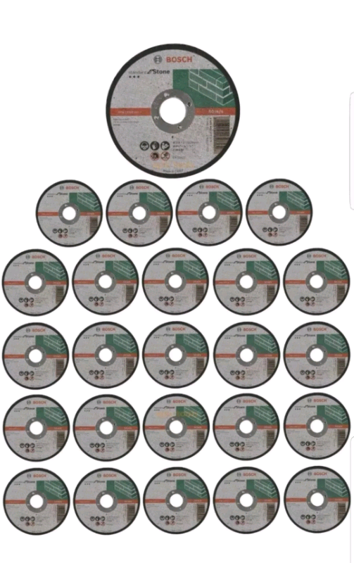 image for 25 Pack BOSCH STONE 115mm 4-1/2" Masonry Cutting Grinder Discs Blades,