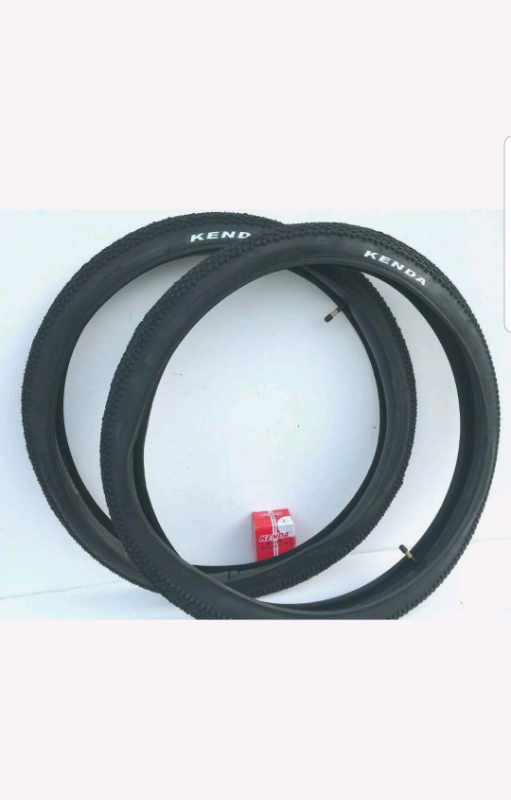 image for Kenda Pair x2 Tyres and x2 Inner Tubes 26x1.95 (50-559)+Tool Kit