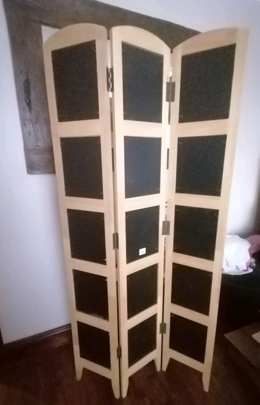 Vintage dressing screen/room divider with picture insert spaces 