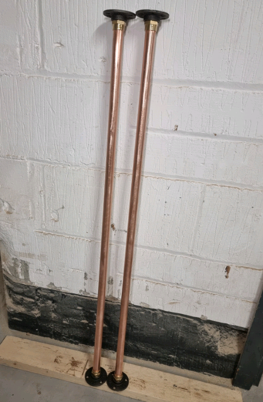 Industrial Designed Copper Pipe Table/ Bar Legs (Steampunk)