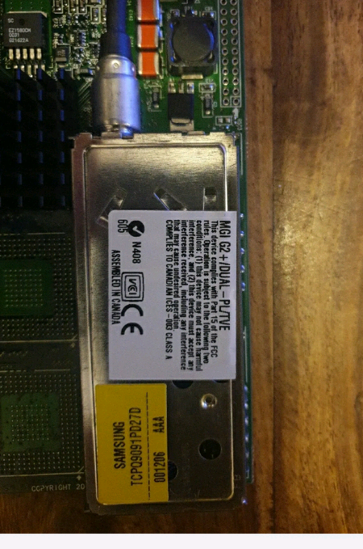 MATROX MULTIPLE OUTPUT/TV TUNNER GRAPHICS CARD. MATROX 908-06 REV A.