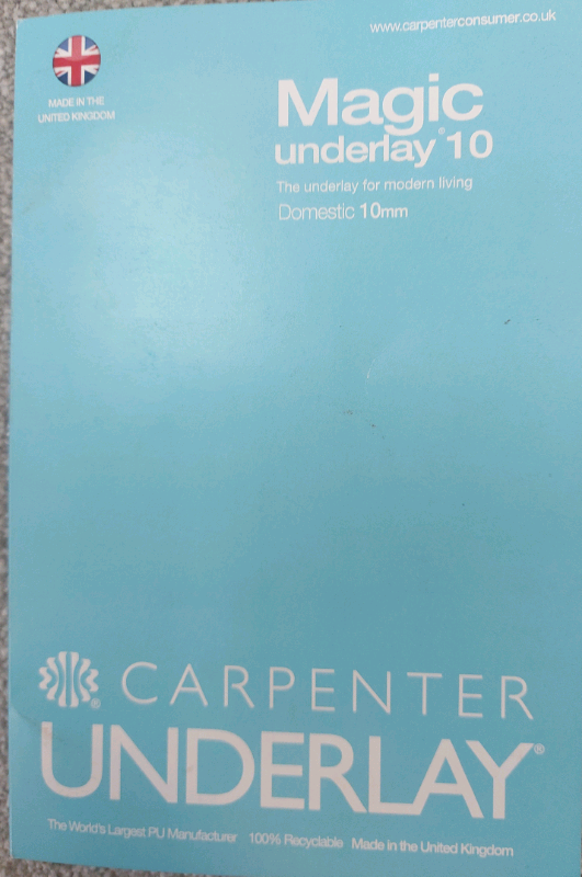 8mm Carpet Underlay £35 10mm underlay £45 94 Yarm Lane Flooring TS18 1