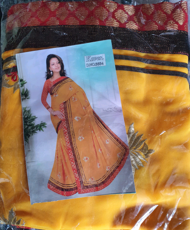 image for Beautiful Orange Saree