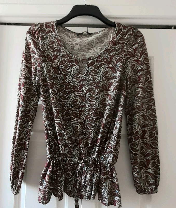 image for Paisley Long Sleeved Cotton Top size 8