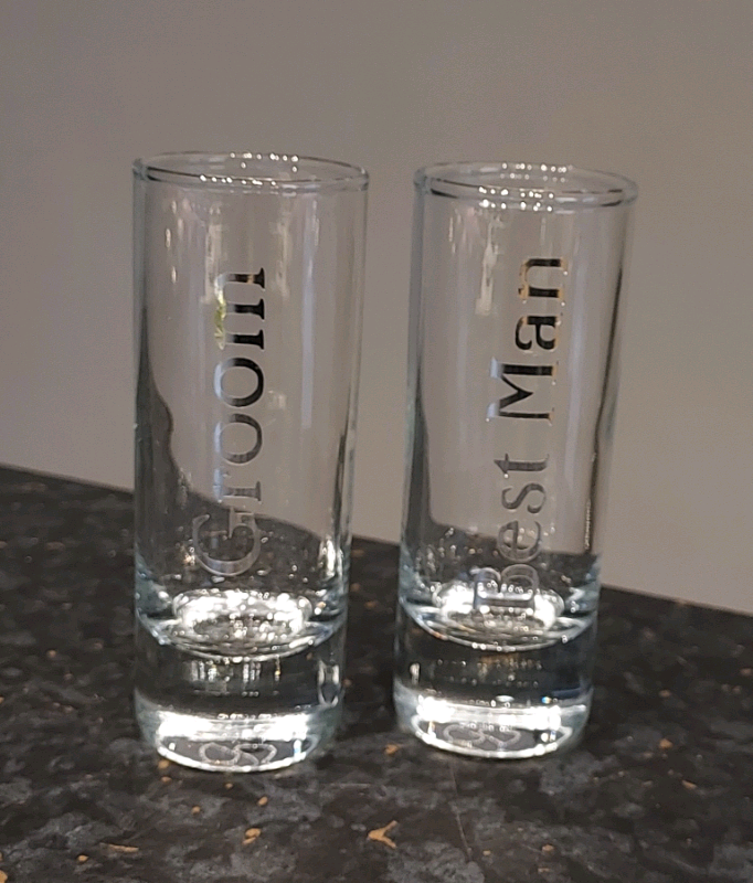 image for Wedding shot glasses - Groom and Best Man