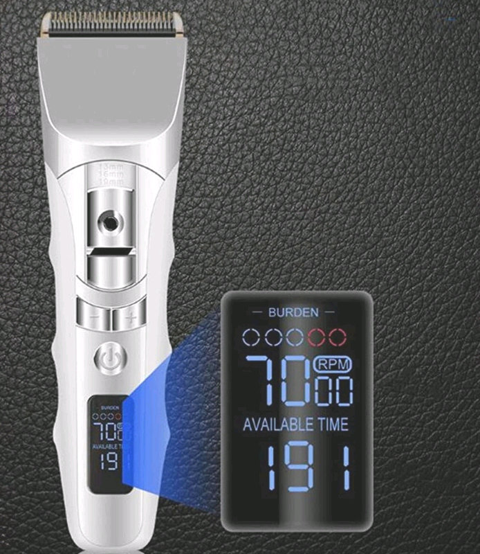 Cordless hair clipper set with digital display, new 