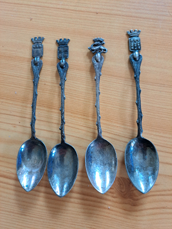 image for Antique silver coffee spoons