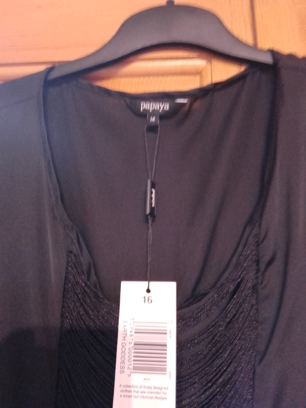 NEW BLACK TOP WITH TAGS size 16