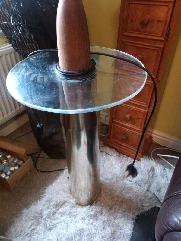 Large Military Shell Lamp Table Man Cave 