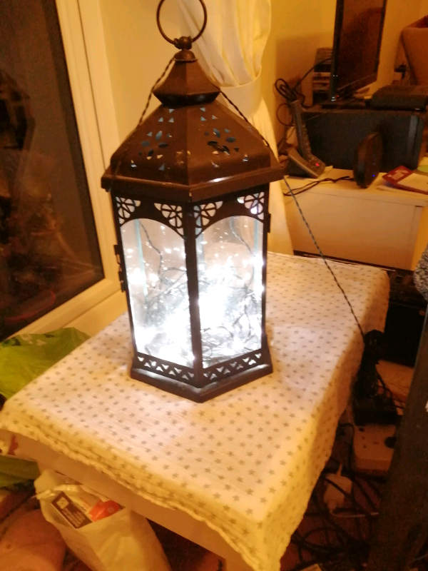 Black hexagonal decorative Lantern