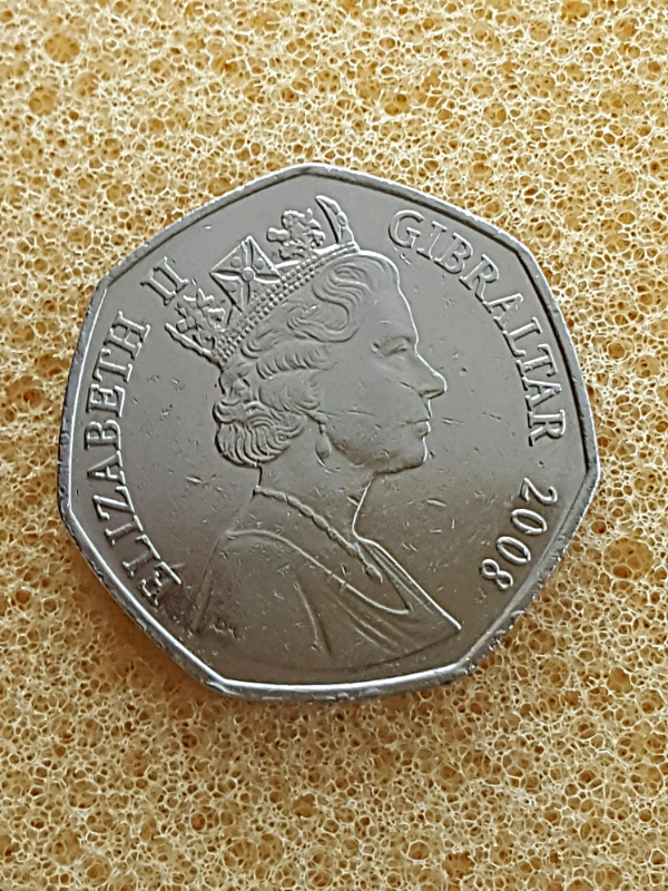 50p coin capture of Gibraltar 2008.