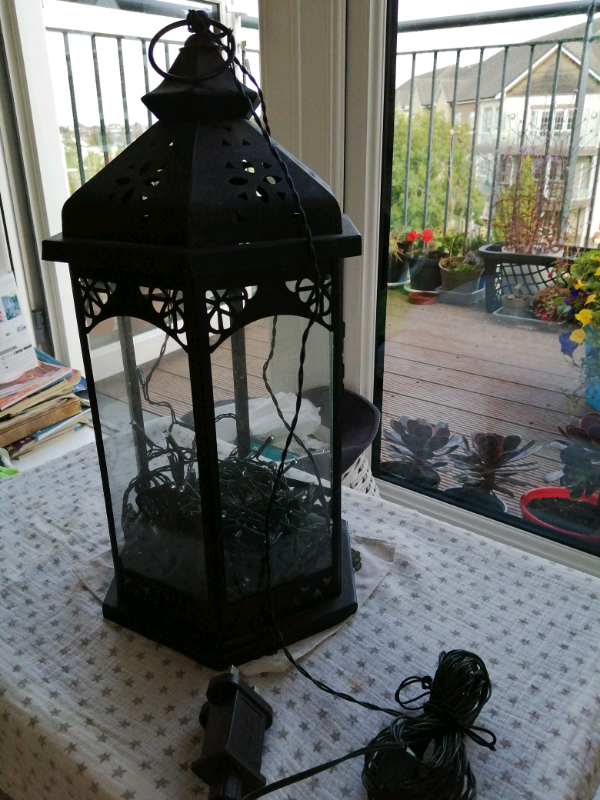 Black hexagonal decorative Lantern