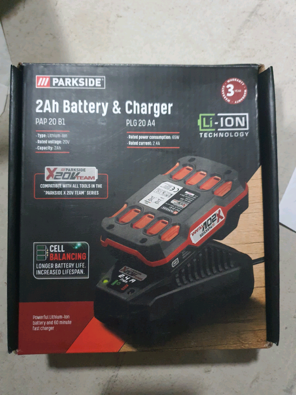 Parkside 20v x team battery and charger 2ah New | in Newham, London |  Gumtree