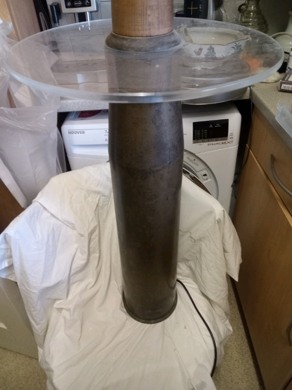 Large Military Shell Lamp Table Man Cave 