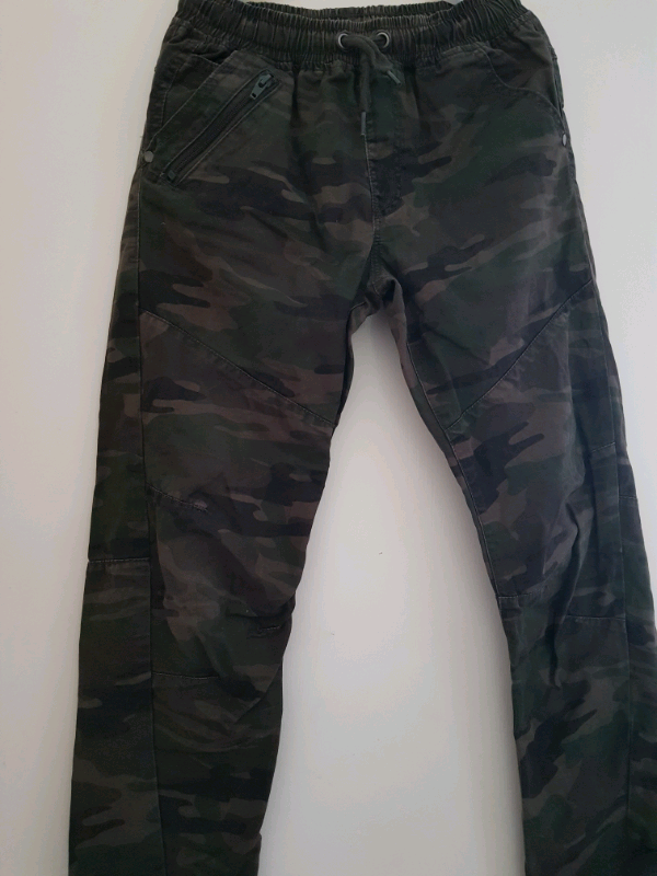 As New. Khaki Cargo trousers 10-11 years