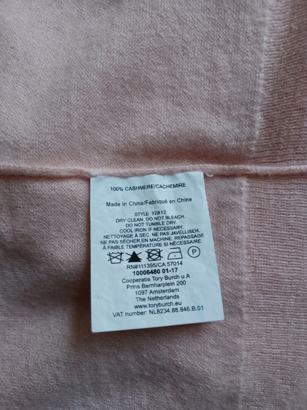 Light pink cashmere Tory Burch jumper