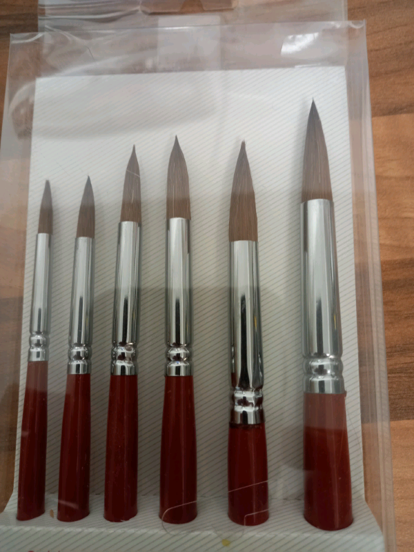 Pack of 6 artist paint brushes new