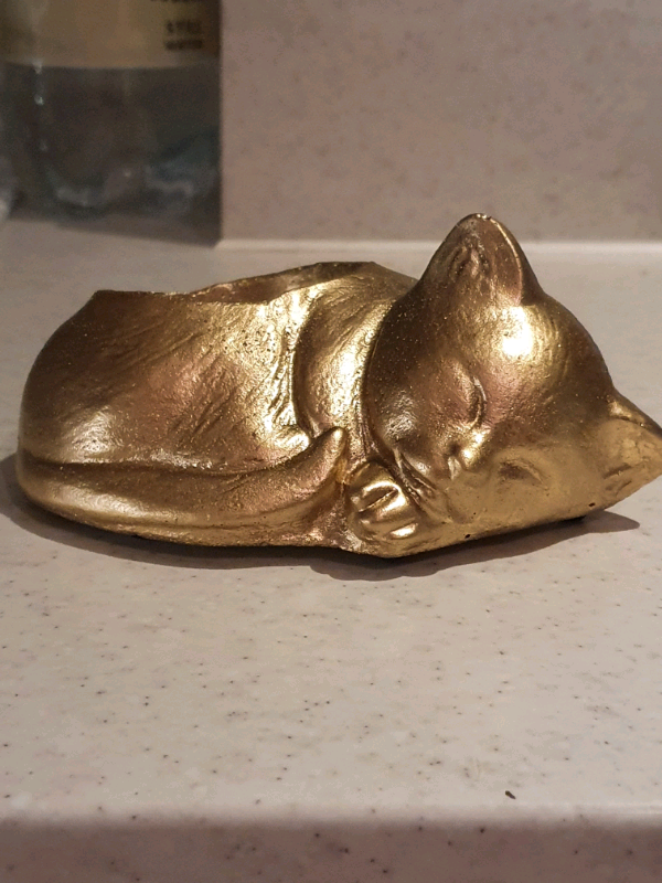 image for Golden Candle holder (Cat Shape)New,Not Used