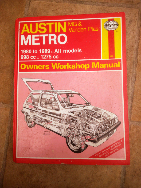 image for MG METRO HAYNES WORKSHOP MANUAL 1980-89