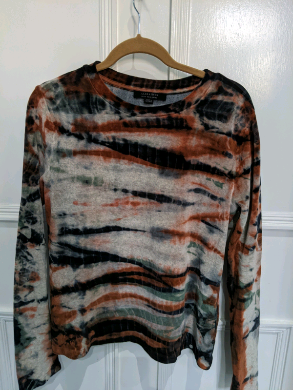 image for Women's All Saints velvet T shirt.