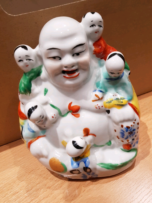 image for Chinese/Asian Ornament - Laughing Buddha with Children.