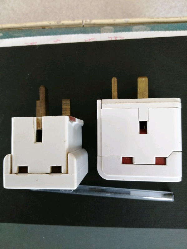 2 x 13amp 3 way plug adapters 