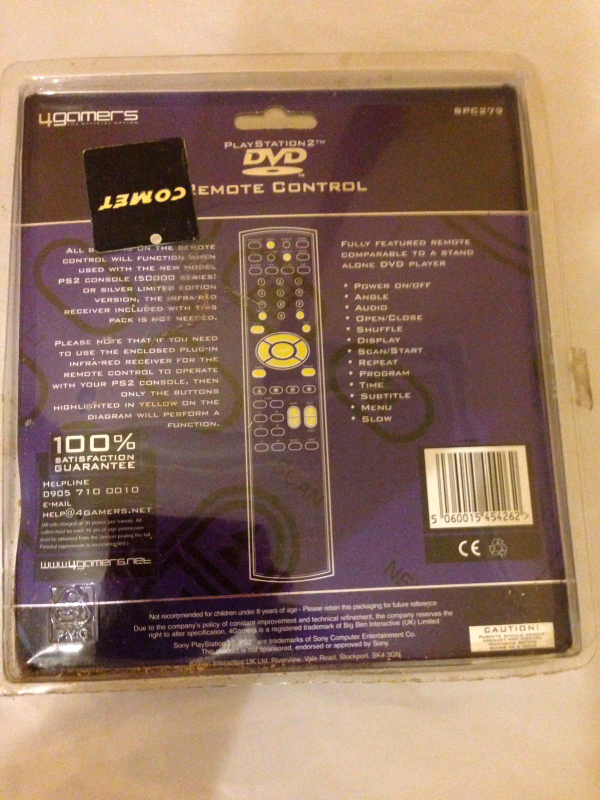 image for PS2 ACCESSORIES: Dvd remote,Laser blaster etc From £5.00.
