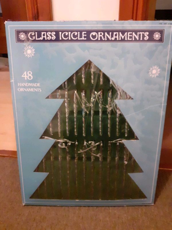 Glass Icicle Ornaments Handmade