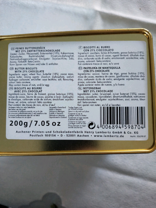 Lambertz Music box Tin 
