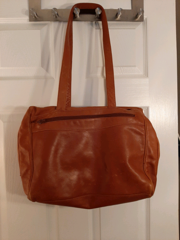image for Classic Enny Soft Brown Leather Handbag Vintage