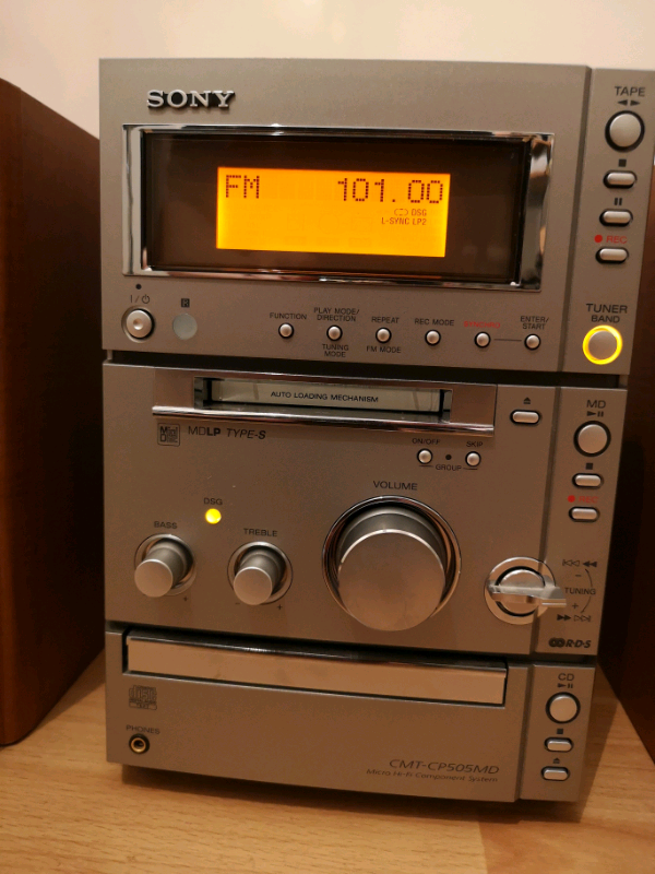 Sony CMTCP505MD Mini Disc HiFi Home Audio System CD Cassette Tape MD