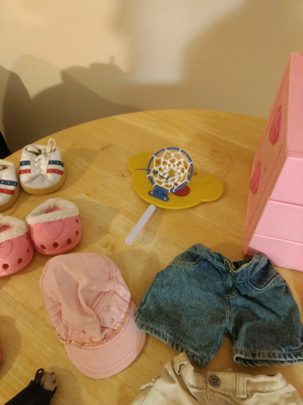 Build-A-Bear Girls chest of drawers, Clothes And Accessories Bundle