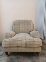 Large Parker Knoll check fabric armchair - VGC