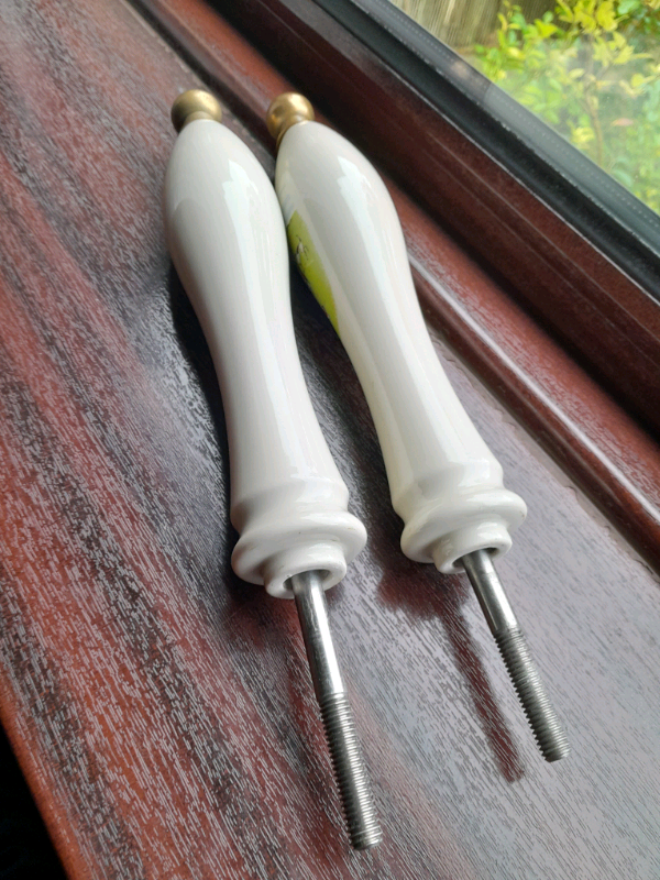 2, Original Porcalin Ceramic Beer Pump Handle 