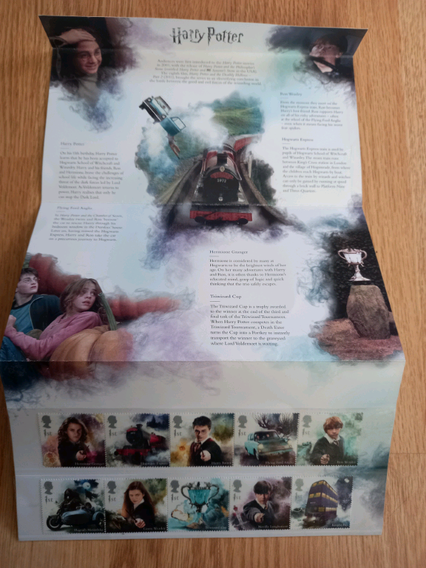 image for Harry Potter Royal Mail stamp sets