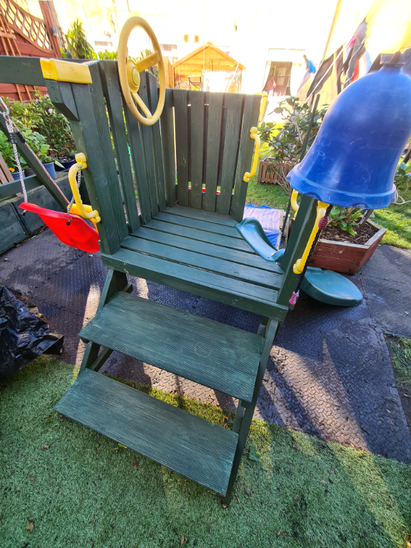 Plum Toddlers Tower Wooden Play Centre - painted and treated 