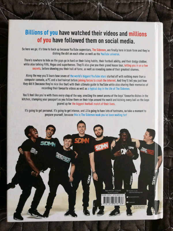Sidemen hardback book. Only £10.