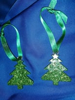 Handmade resin Christmas tree decorations 